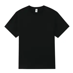 Kaus 100% katun uniseks kualitas tinggi Logo dapat disesuaikan desain polos penuh leher O olahraga kasual