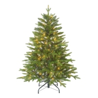 Lumières chaudes d'intérieur et support en métal arbre de Noël pré-éclairé arbre de Noël artificiel traditionnel pré-éclairé réaliste