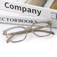 Monture de lunettes Accents métalliques Anti-acétate bleu Monture de lunettes optiques pour femmes