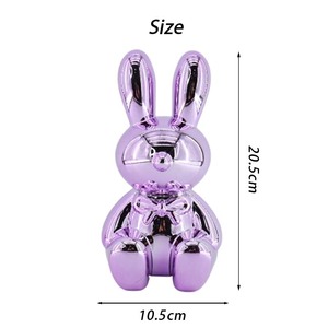 Bán buôn đầy màu sắc óng ánh nhựa ngồi Thỏ Phục sinh phụ kiện và đồ chơi sang trọng cho ngày lễ sinh nhật món quà ngày lễ phục sinh - Product Image 5