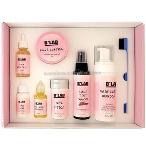 Private Label Wig Glue Waterproof And Remover Lace Tint Spray Hair Styling Tools Wax Stick Hair Lace Glue Set