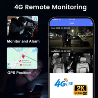 Nuevo Modelo de Cámara para Coche 4G 2K Sin Pantalla con WiFi y GPS Integrados, Sensor G, Detección de Movimiento, Monitoreo en Tiempo Real, Comunicación Bidireccional