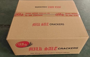 Biscuits au sel de mer/cracker au fromage, fins et croustillants, à base de blé fermenté, en carton en vrac - Product Image 5