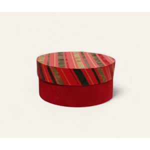 Scatola di Carta Rotonda Natalizia D 16 H 8.5 Assortita - Product Image 1