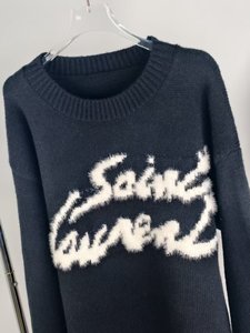 Suéter de Mohair Personalizado para Mujer, Suéter de Punto con Letras Jacquard, Suéter de Punto Afelpado - Product Image 5