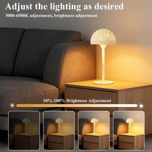 Lampe de table projecteur sans fil à ondes océaniques créatives, changeant de couleur RGB, pour chambre à coucher, salon, ambiance de jeu et de fête - Product Image 5