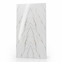 Panneau mural imperméable en PVC avec revêtement UV, aspect marbre, style européen, finition brillante et impression de grain de pierre, pour usage hôtelier et domestique