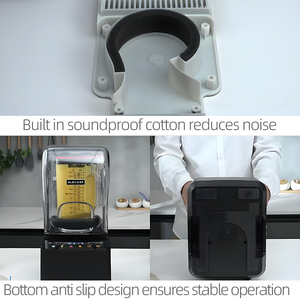 Ses kapağı ile ticari mikser 2L profesyonel yüksek hızlı büyük güç için buz ezmek yüzlü sıkacağı Milk Shake sos çorba - Product Image 6