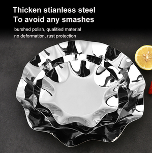 Hogar cocina comedor hospitalidad exquisito espejo multifuncional pulido Acero inoxidable plato de fruta bandeja de aperitivos - Product Image 3