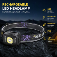 Lampe frontale LED portable Lampe frontale rechargeable haute puissance Lampe de poche de pêche USB