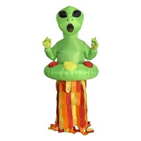Costume de Mascotte Gonflable Alien de Dessin Animé, Accessoire d'Ambiance pour Fête, Événement Festif, Déguisement Cosplay