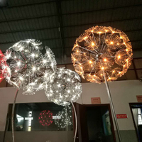 Lampe LED Dandelion à Fibre Optique pour Jardin, Extérieur, Intérieur, Paysage, Rue, Éclairage Floral