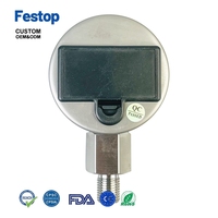 Festop Digital Pressure Gauge 0-1.6MPa Shock Resistant Digital Manometer for Water Oil Gas Hydraulic Vacuum Pressure Measurement