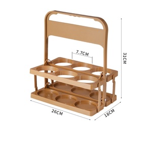 Nhựa Di Động Có Thể Gập Lại Sáu Gói Chai Tàu Sân Bay Cho Bia Đồ Uống Giỏ 2 Chai Rượu Vang Tàu Sân Bay - Product Image 4