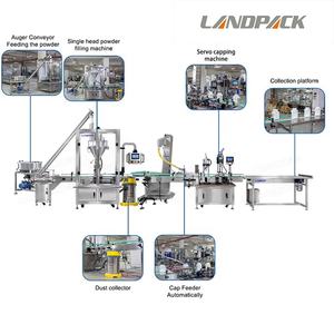 Machine de remplissage et de scellage de pots pour poudre de protéines de lactosérum, talc et herbes, capacité 50 kg, 3 kg - Product Image 4