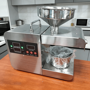 Presse à huile électrique automatique compacte à contrôle <span class=keywords><strong>de</strong></span> température pour usage domestique, extraction à froid <span class=keywords><strong>d</strong></span>'huile <span class=keywords><strong>d</strong></span>'olive, <span class=keywords><strong>de</strong></span> noix <span class=keywords><strong>de</strong></span> coco et <span class=keywords><strong>de</strong></span> palme - Product Image 1
