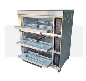 <span class=keywords><strong>Four</strong></span> à pizza industriel professionnel à gaz, <span class=keywords><strong>2</strong></span> portes, 5 plateaux, grande capacité 50-200 kg/h, garantie 1 an pour restaurant - Product Image 5