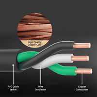 Câble d'extension XUZHAO NEMA 5-15P NEMA 5-15R de 1,5 m, courant nominal 10-15A, IP20, câble en cuivre PVC, électronique grand public, certifié ETL
