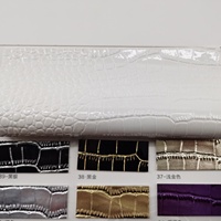 Cuir PVC à motif crocodile bicolore élastique pour chaussures et ceintures pour hommes