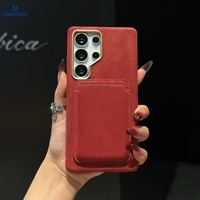 Dompet Kulit Penutup Ponsel Magnetik, Dompet Kulit Mewah, Casing Ponsel Kulit