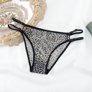 กางเกงในจีสตริงผู้หญิงแบบซีทรู ผ้าตาข่าย สายปรับได้ ลายเสือดาว ลายงู เซ็กซี่ เอวต่ำ ขายส่ง รับผลิตแบบ OEM ODM - Product Image 4