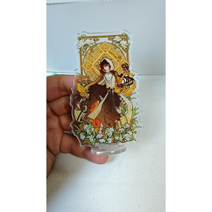 6 pièces/ensemble, modèles de plateau de jeu de fenêtres en vitrail, Mavuika Pyro Archon <span class=keywords><strong>Morax</strong></span> Beelzebul Barbatos, support en acrylique, modèle de jouet, cadeau - Product Image 6