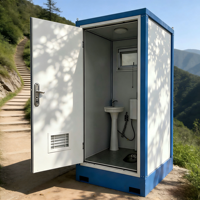 LESEN Container Prefabbricato in Acciaio con Pannelli Sandwich Traspiranti, Design Moderno, Bagno Portatile per Esterni
