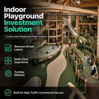 Aire de jeux intérieure commerciale à thème naturel avec toboggans, murs courbes, piscine à balles, sièges souples, bordure, pour centre commercial familial, structure en acier