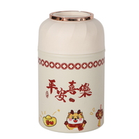 Bouteille d'eau isotherme personnalisée avec logo, pot isotherme 500 ml, gobelet en acier inoxydable portable, boîte à lunch