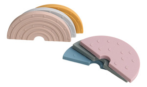 Juguete para masticar sensorial, mordedor de silicona sin BPA para bebés, juguete de anillo para masticar arcoíris colorido para bebés de 0 a 12 meses - Product Image 4
