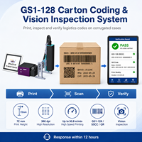 Système de vision pour le codage des cartons GS1-128 pour l'inspection des codes QR des boîtes en carton ondulé SSCC IPS-6711