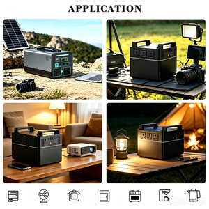 Batterie externe portable LiFePO4 de qualité usine chinoise avec panneau solaire, onduleur à onde sinusoïdale pure et démarreur de secours pour le camping - Product Image 4