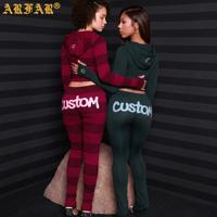 Ensemble de yoga 2 pièces pour femme : Crop top tricoté zippé à capuche et leggings évasés taille régulière, avec logo personnalisé, vente en gros, survêtement moulant