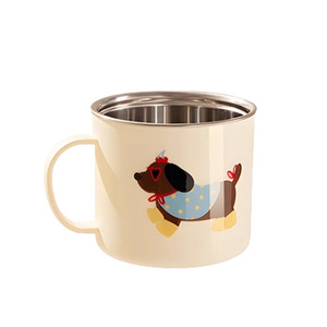 Taza de acero inoxidable personalizada con asa para uso doméstico y en pareja - Product Image 2