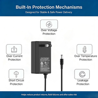 Adaptateur secteur MYIXI 48W AC/DC 3.5A 12V/27.8V/29V 100-240V 50/60Hz avec câble long en matériau PC