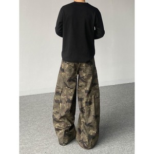 <span class=keywords><strong>Pantalon</strong></span> <span class=keywords><strong>cargo</strong></span> <span class=keywords><strong>camouflage</strong></span> pour homme, style streetwear décontracté, coupe large, multi-poches, taille élastique, confortable, pour l'été et les activités de plein air - Product Image 4
