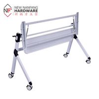 Meubles chinois petit cadre de Table Meetimg négociation base de Table réglable mobile bureau pliable avec roue