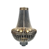 Lustre en métal cristallin en promotion pour centre de table de mariage, événements, lustre rond pour plafond, décoration de scène de mariage
