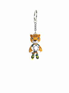 Ensemble de porte-clés de football de dessin animé <span class=keywords><strong>FIFA</strong></span>, 3 pièces, mascotte animale, porte-clés en ABS, souvenir de football pour les fans des États-Unis, du Canada et du Mexique - Product Image 3