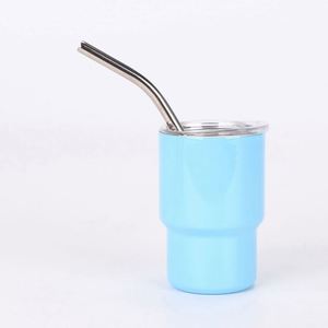 Vaso de Vino de 3oz para Sublimación, Vaso de Acero Inoxidable de Doble Pared, Mini Vaso de 3oz con Tapa y Pajita, Venta al Por Mayor RTS - Product Image 2