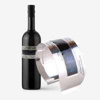 Thermomètre à vin adhésif en forme de bracelet, bande de lecture directe de la température, réutilisable, accessoire pour refroidisseur de boissons