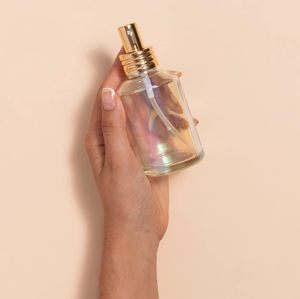 Iridescente <span class=keywords><strong>Rainbow</strong></span> 4 once flacone Spray in vetro piatto ricaricabile nebulizzatore profumo per oli essenziali pompa Sayer sigillante - Product Image 3