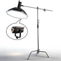 Projecteur LED COB à température de couleur réglable 2800-6800K 300W en aluminium pour studio photo, vidéo, diffusion et maquillage