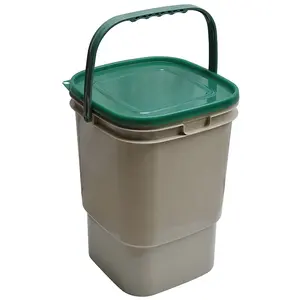 15 Litre Bespoke Economy Design Plastic Eco Friendly Outdoor Garden Kitchen Compost Bin with Strainer