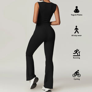 Nuevo traje <span class=keywords><strong>de</strong></span> Yoga para <span class=keywords><strong>mujer</strong></span>, conjuntos <span class=keywords><strong>de</strong></span> Fitness para gimnasio, secado rápido, mono <span class=keywords><strong>de</strong></span> entrenamiento <span class=keywords><strong>de</strong></span> una pieza para <span class=keywords><strong>mujer</strong></span>, mono <span class=keywords><strong>de</strong></span> Yoga con pantalón acampanado - Product Image 6