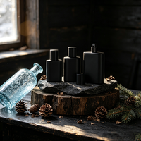 Botol Parfum Kaca Silinder Hitam Bening Putih 30ml 50 100ml Semprotan Matte Mewah Indah