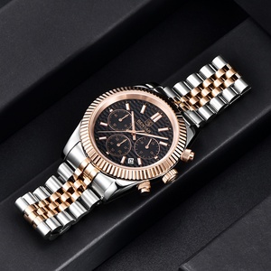 Montre à quartz multifonctionnelle en acier inoxydable de haute qualité Benyar S001 avec trois yeux et six aiguilles, montre tendance pour homme - Product Image 4