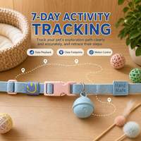 Collier GPS blanc pour animaux de compagnie, étanche, avec sonnette, localisateur Bluetooth pour chat et chien, dispositif de suivi anti-perte portable, batterie 180 jours, sûr pour les animaux