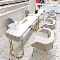 Nouvelle table de manucure et pédicure moderne en métal, très demandée, pour usage en centre commercial et qualité durable