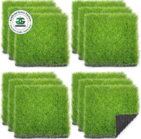 Gazon artificiel paysager à quatre tons, 25-40 mm, réaliste, 4 couleurs, tapis synthétique pour jardin résidentiel, toit, balcon, projet